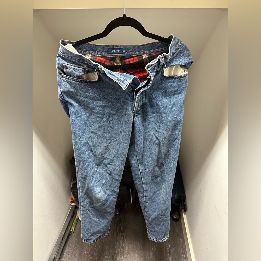 J crew lined jeans